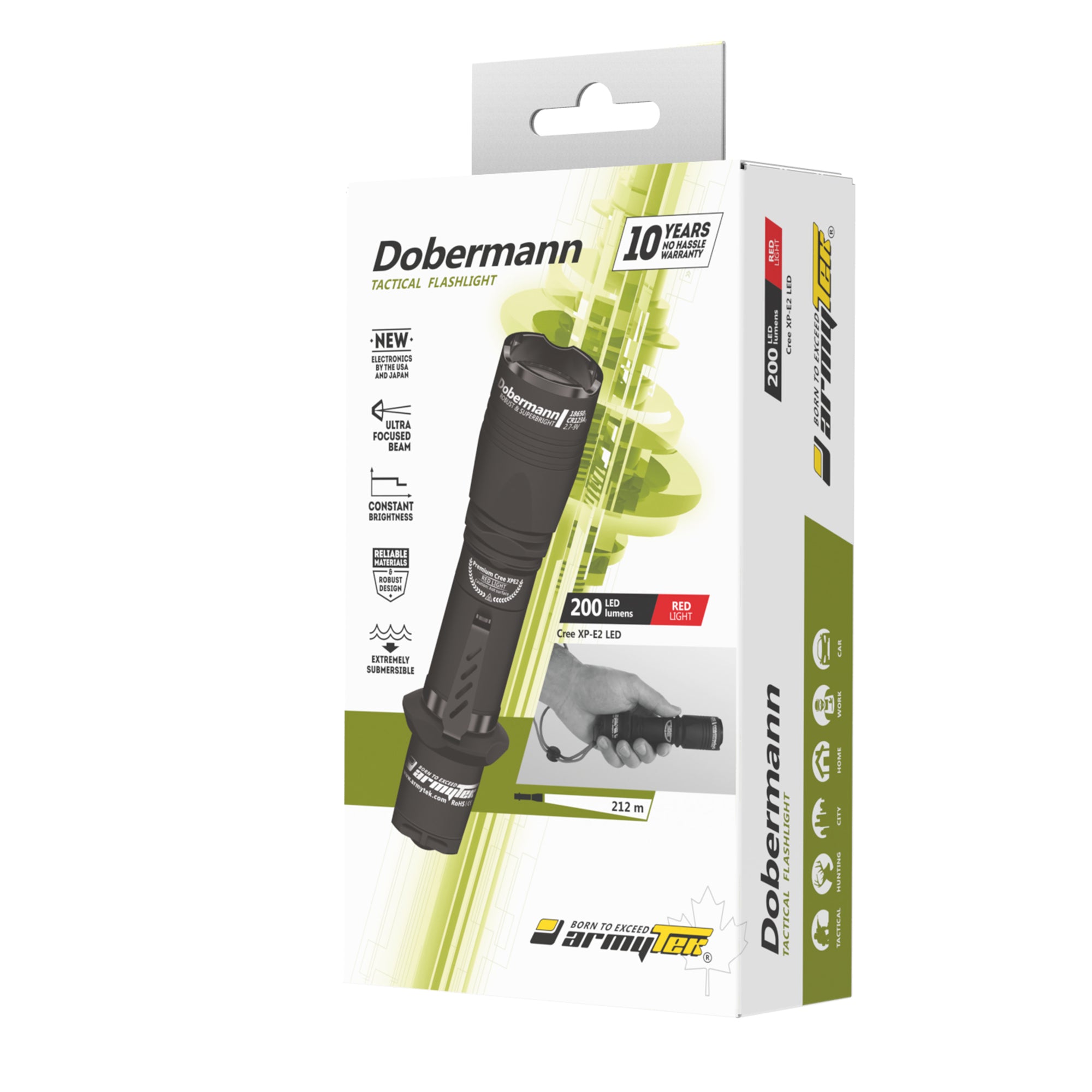 ARMYTEK Dobermann Red – Mit Akku