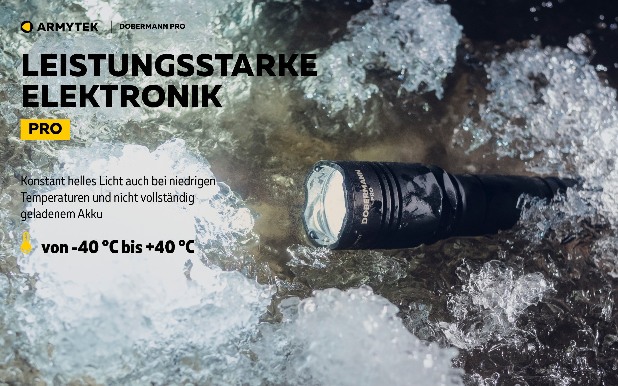 ARMYTEK Dobermann Pro – Kompakte 2-in-1 Taktische Taschenlampe mit Magnetischer Ladefunktion