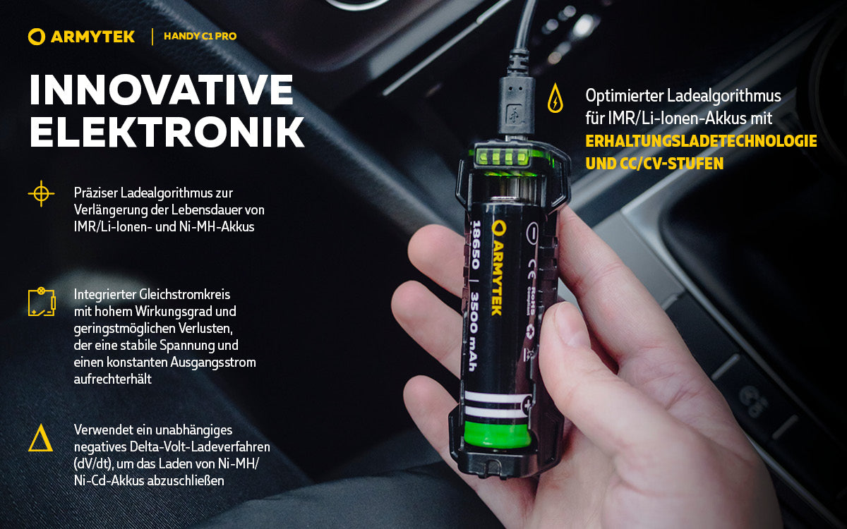ARMYTEK Handy C1 Pro – Mobiles Ladegerät mit Powerbank-Funktion