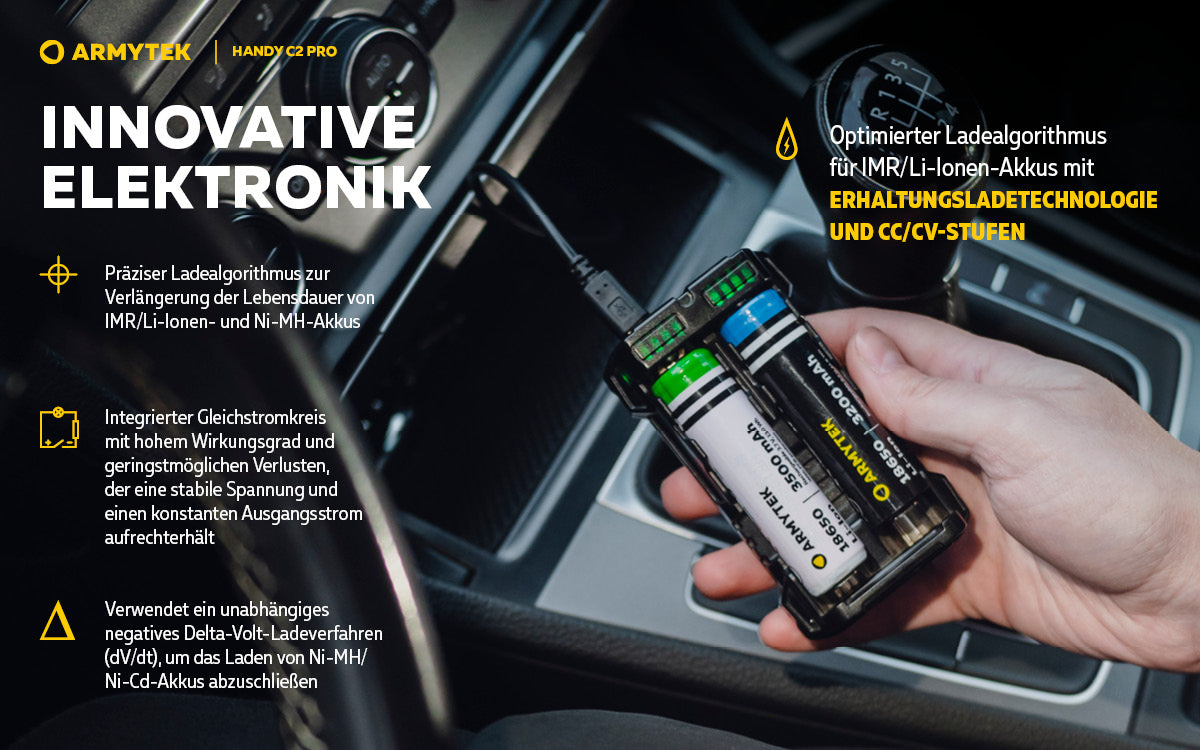 ARMYTEK Handy C2 Pro – Mobiles Ladegerät mit Powerbank-Funktion