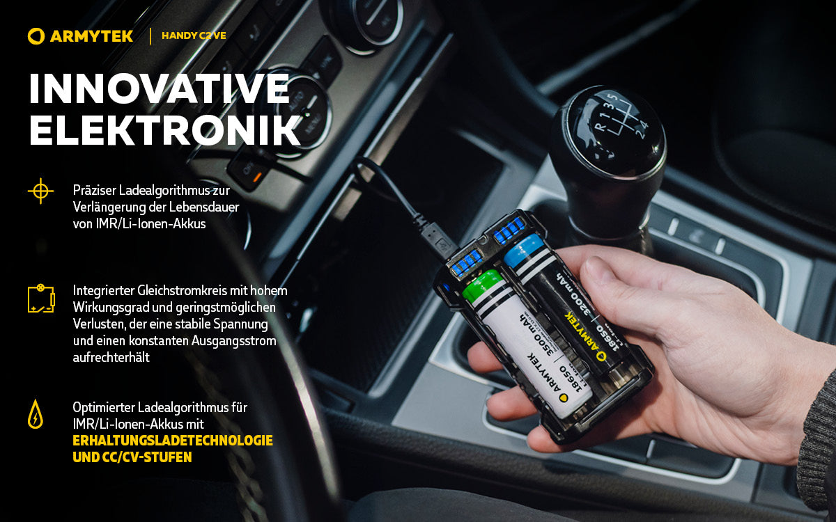 ARMYTEK Handy C2 VE – Mobiles Ladegerät mit Powerbank-Funktion