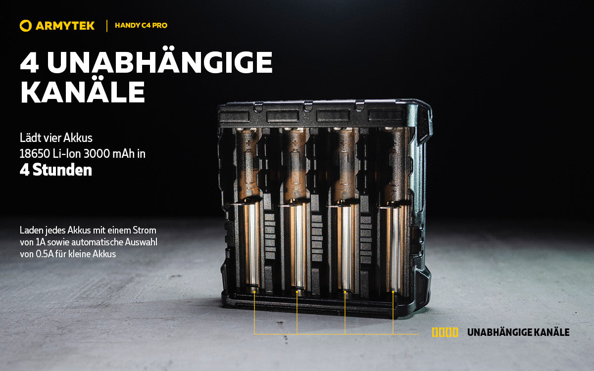 ARMYTEK Handy C4 Pro – Mobiles Ladegerät mit Powerbank-Funktion