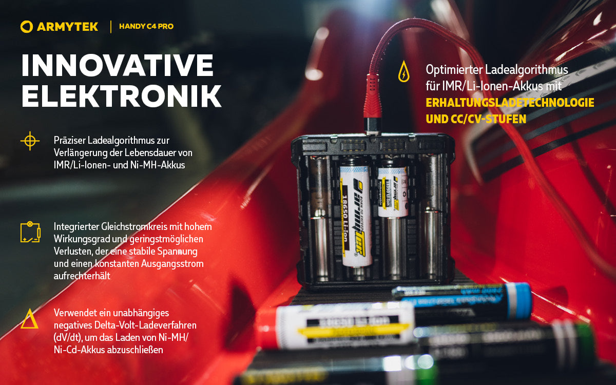 ARMYTEK Handy C4 Pro – Mobiles Ladegerät mit Powerbank-Funktion