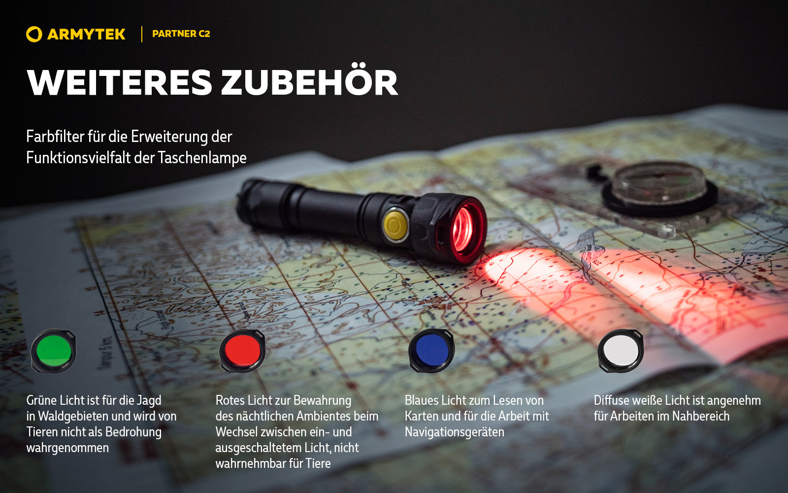 ARMYTEK Partner C2 Magnet USB – Taktische & EDC Taschenlampe mit magnetischer Ladefunktion