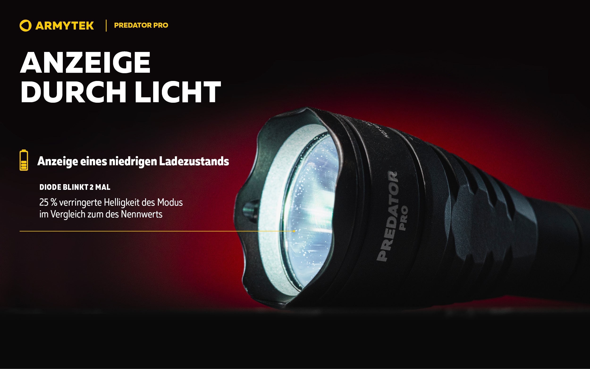 ARMYTEK Predator Pro Magnet USB – Die Reichweiten-stärkste Taktische Taschenlampe von Armytek