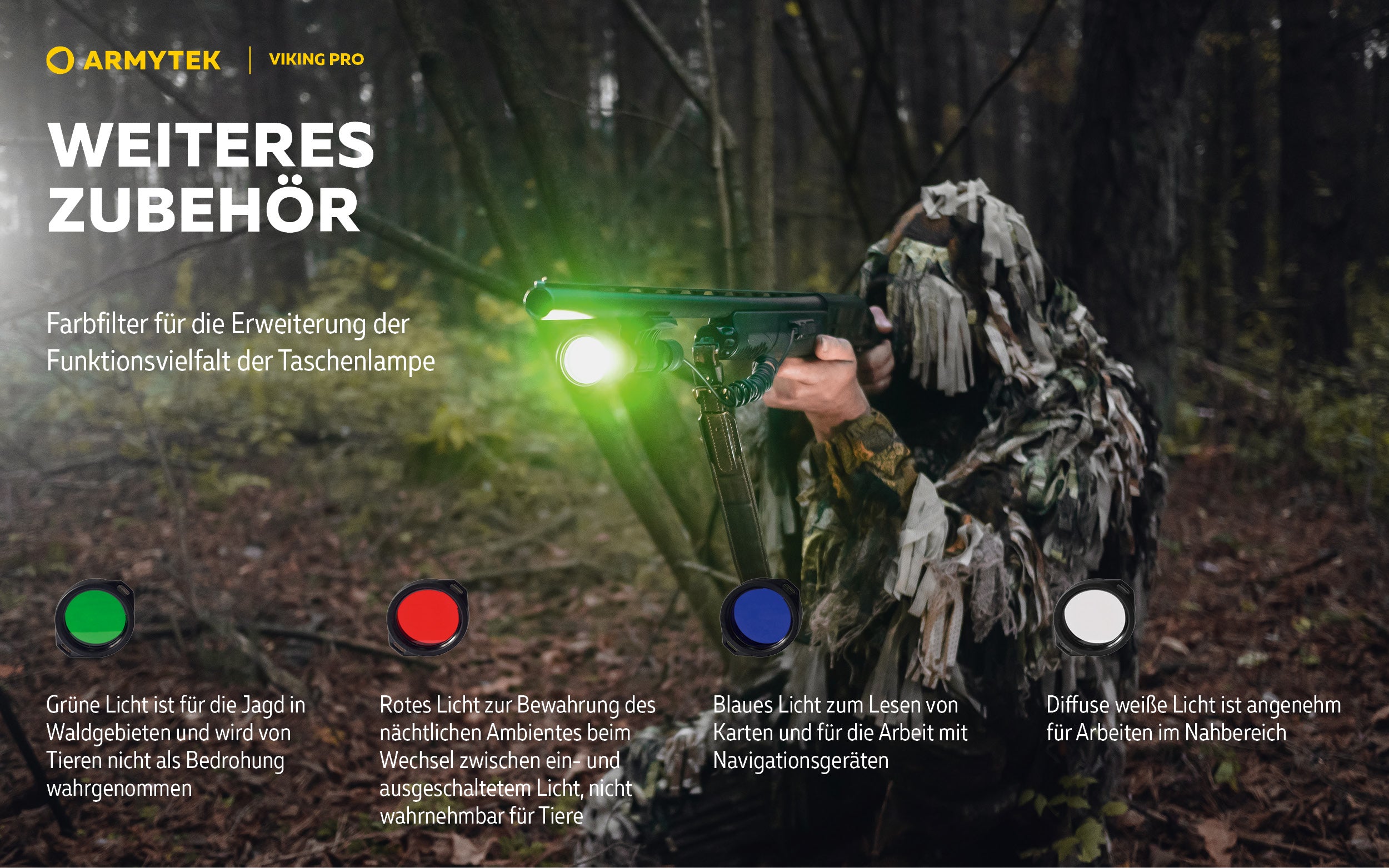 ARMYTEK Viking Pro Magnet USB – Leistungsstarke Taktische Taschenlampe mit Weitwinkel-Beleuchtung