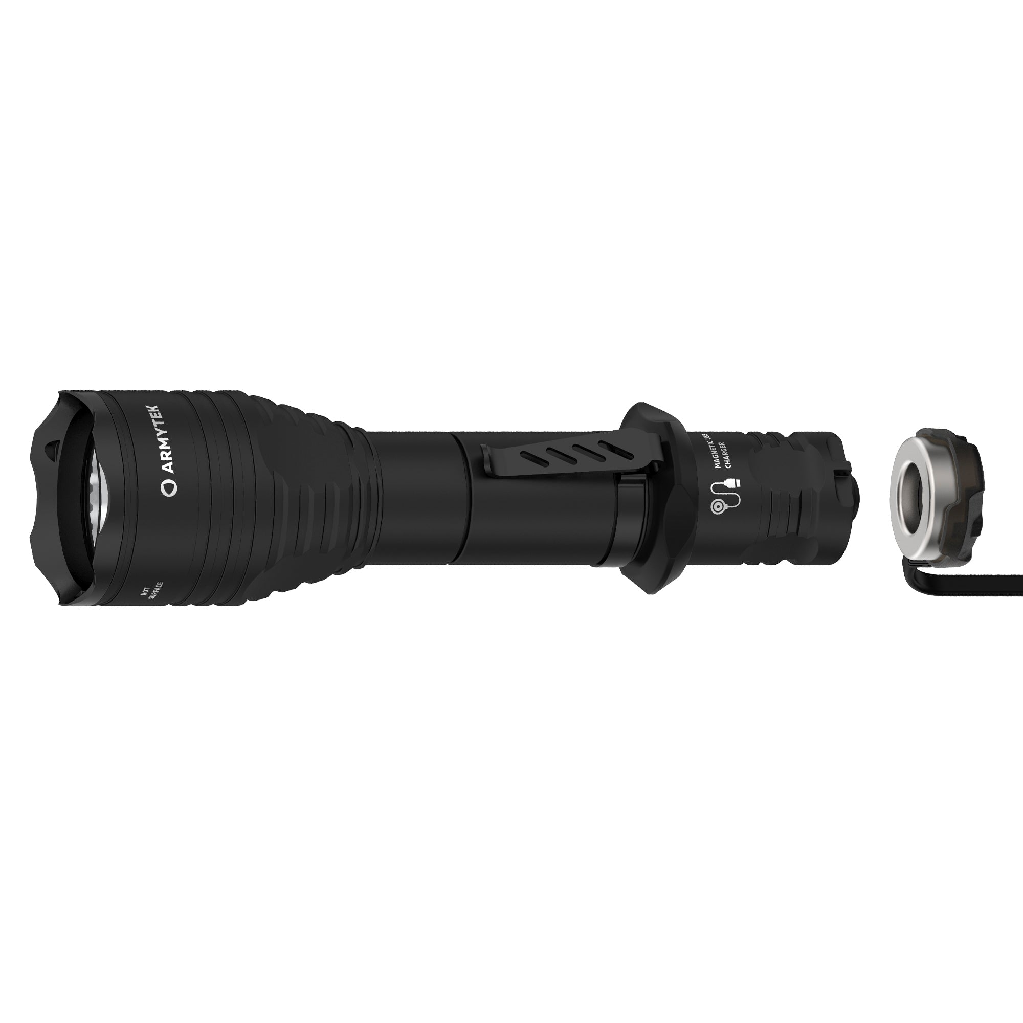 ARMYTEK Viking Pro Magnet USB – Leistungsstarke Taktische Taschenlampe mit Weitwinkel-Beleuchtung