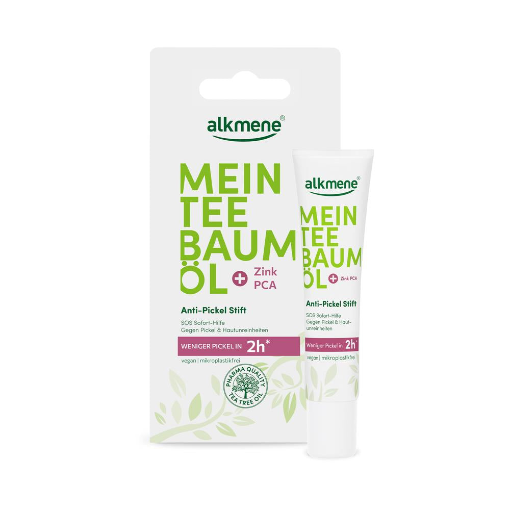 alkmene Mein Teebaumöl Anti-Pickel-Stift – Hochwirksam gegen Pickel & Hautunreinheiten (15 ml)