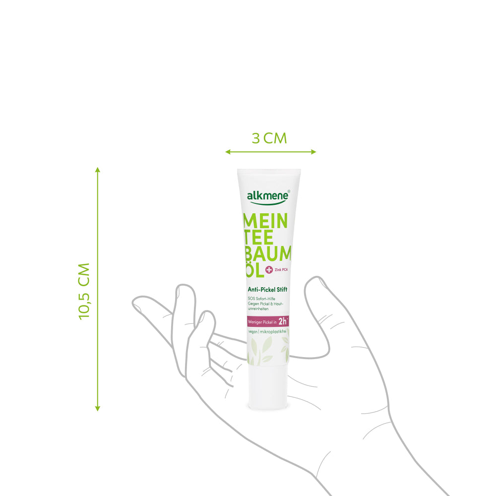 alkmene Mein Teebaumöl Anti-Pickel-Stift – Hochwirksam gegen Pickel & Hautunreinheiten (15 ml)
