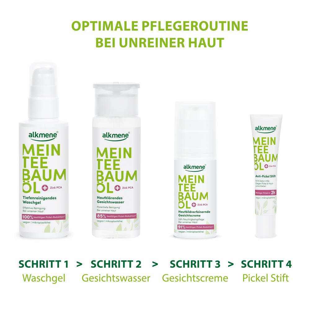 alkmene Mein Teebaumöl Anti-Pickel-Stift – Hochwirksam gegen Pickel & Hautunreinheiten (15 ml)