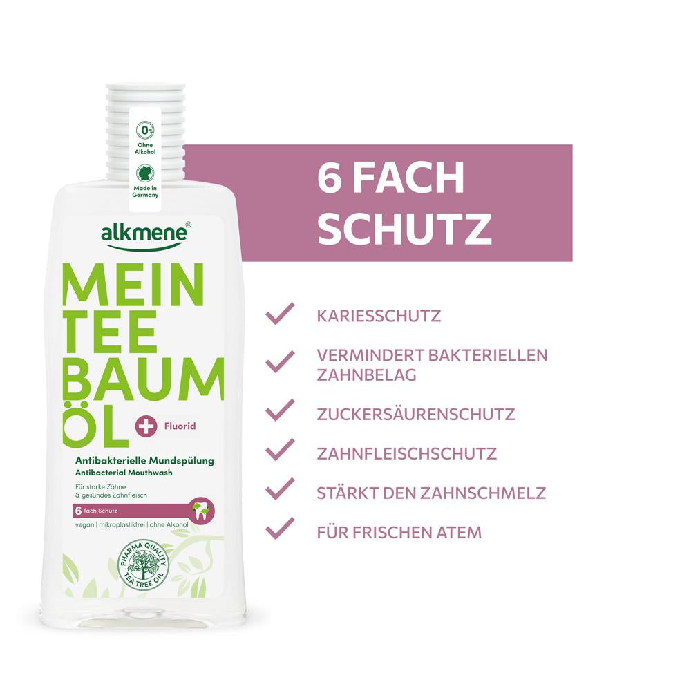 Mein Teebaumöl Antibakterielle Mundspülung – Für gesunde Zähne und Zahnfleisch, 500 ml