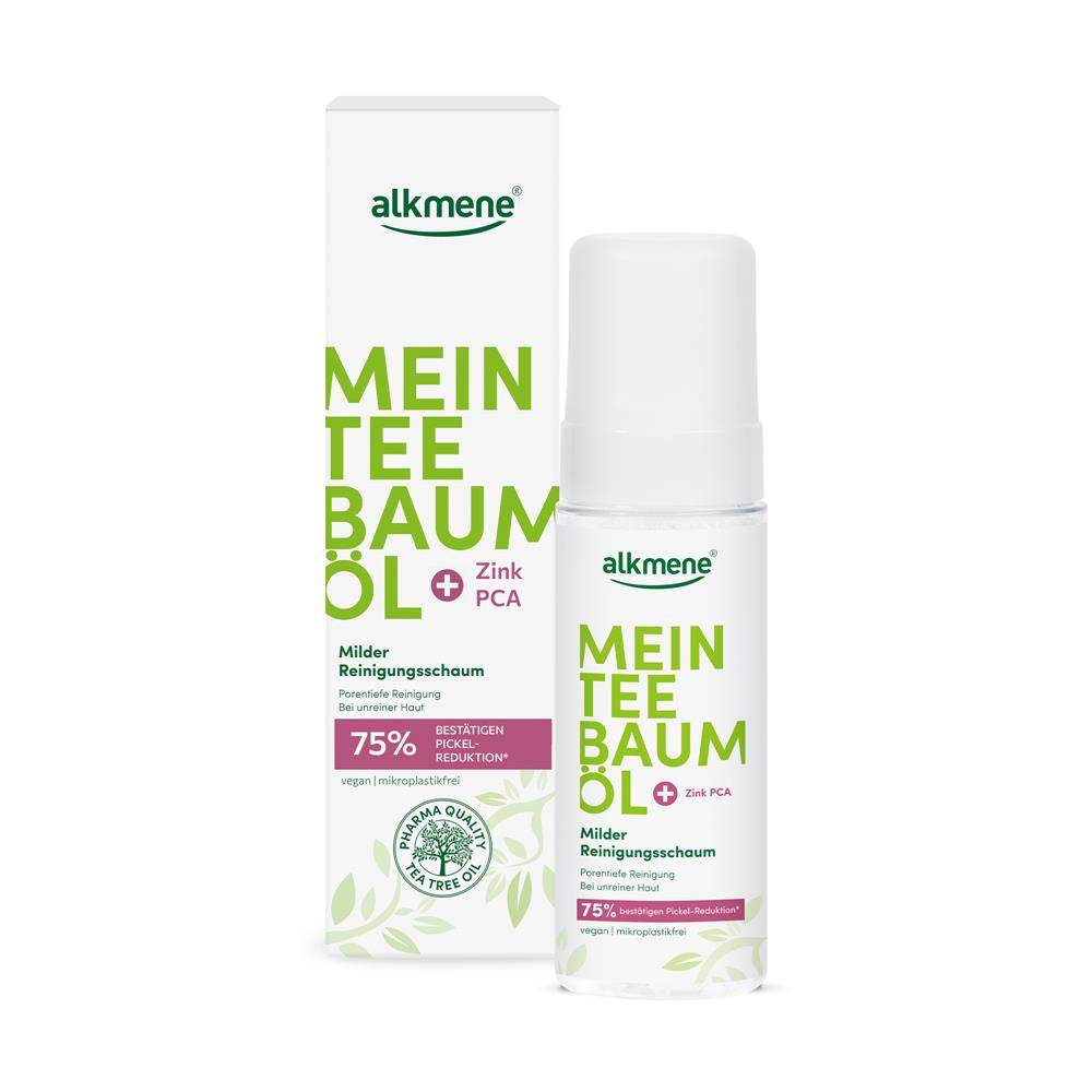 alkmene Mein Teebaumöl Milder Reinigungsschaum – Porentiefe Reinigung für ein verfeinertes Hautbild
