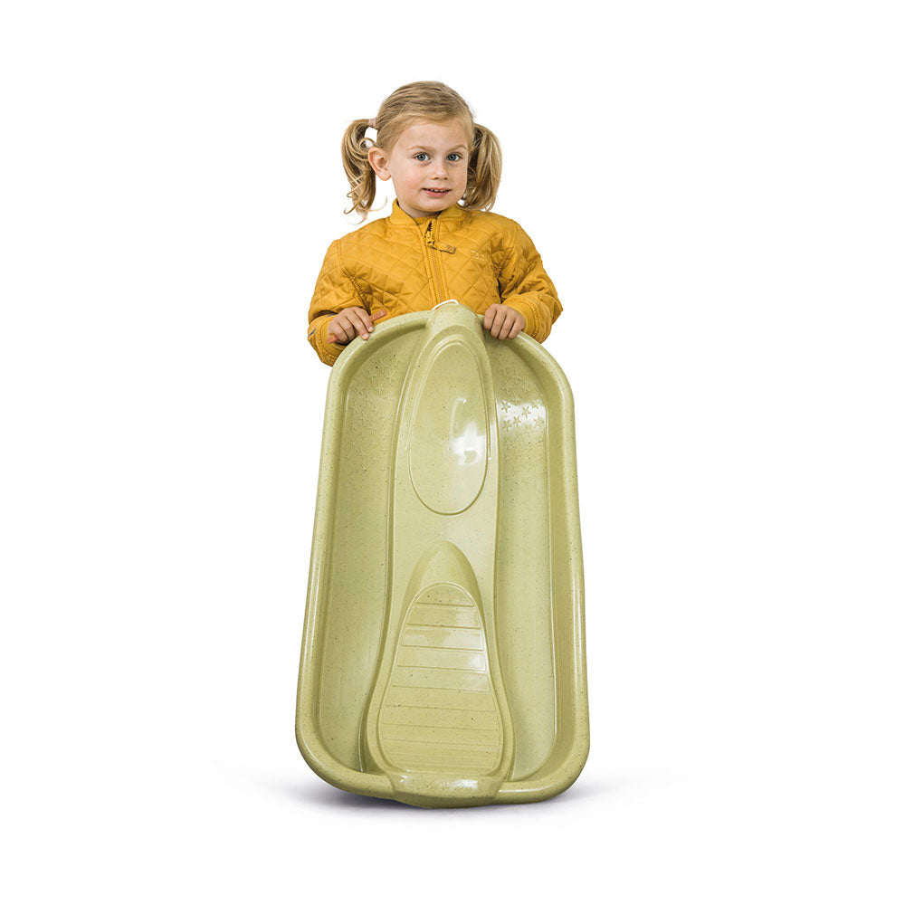 Dantoy Bio Schlitten 79 cm, 1 Stück, grün – Nachhaltiger Winterspass für Kinder