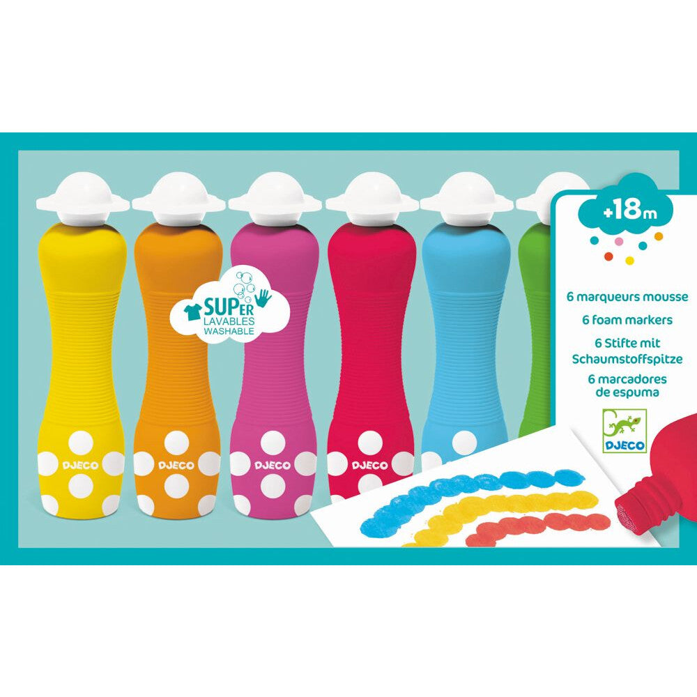 6 Stifte mit Schaumstoffspitze