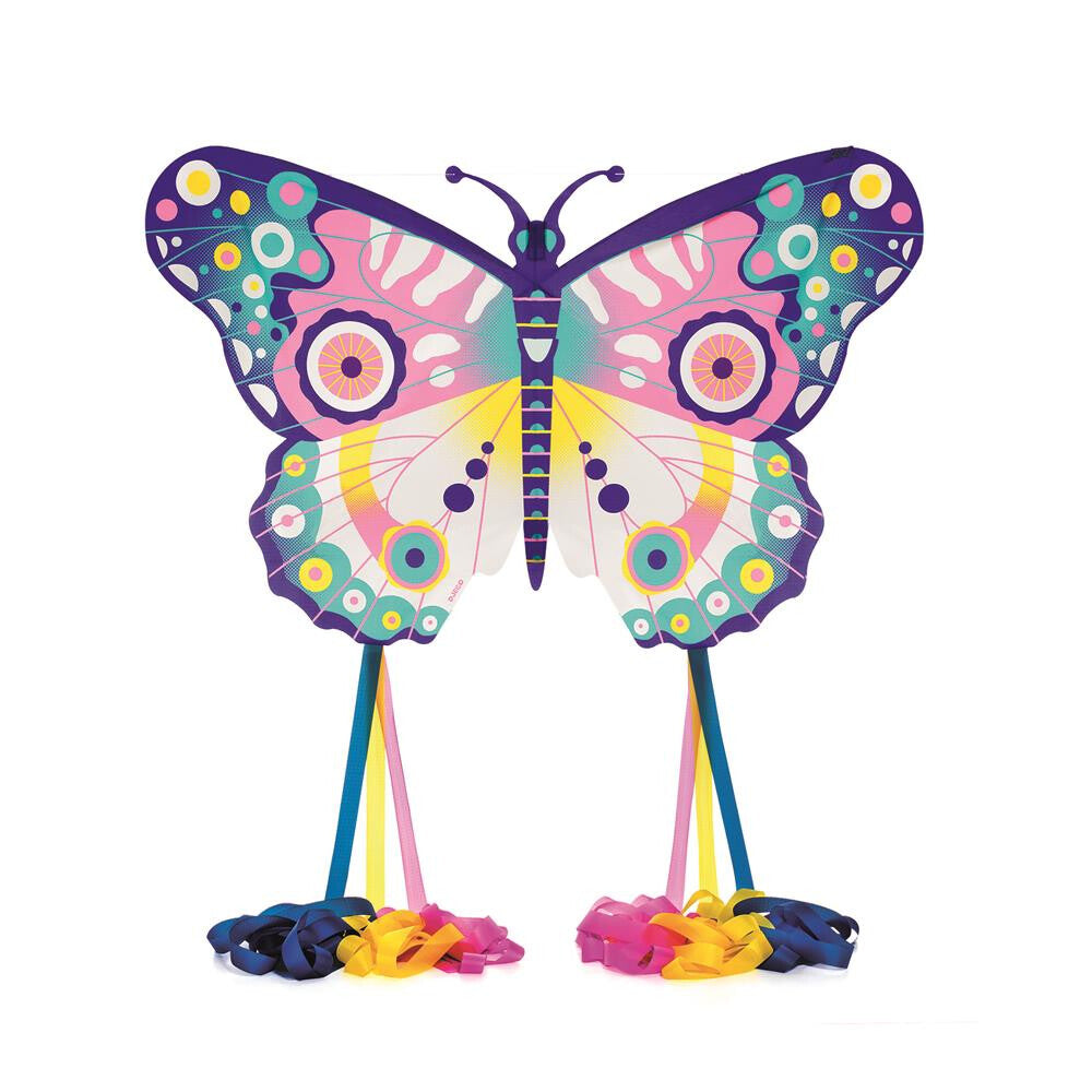 Djeco Flugdrachen Maxi Schmetterling – Farbenspiel am Himmel