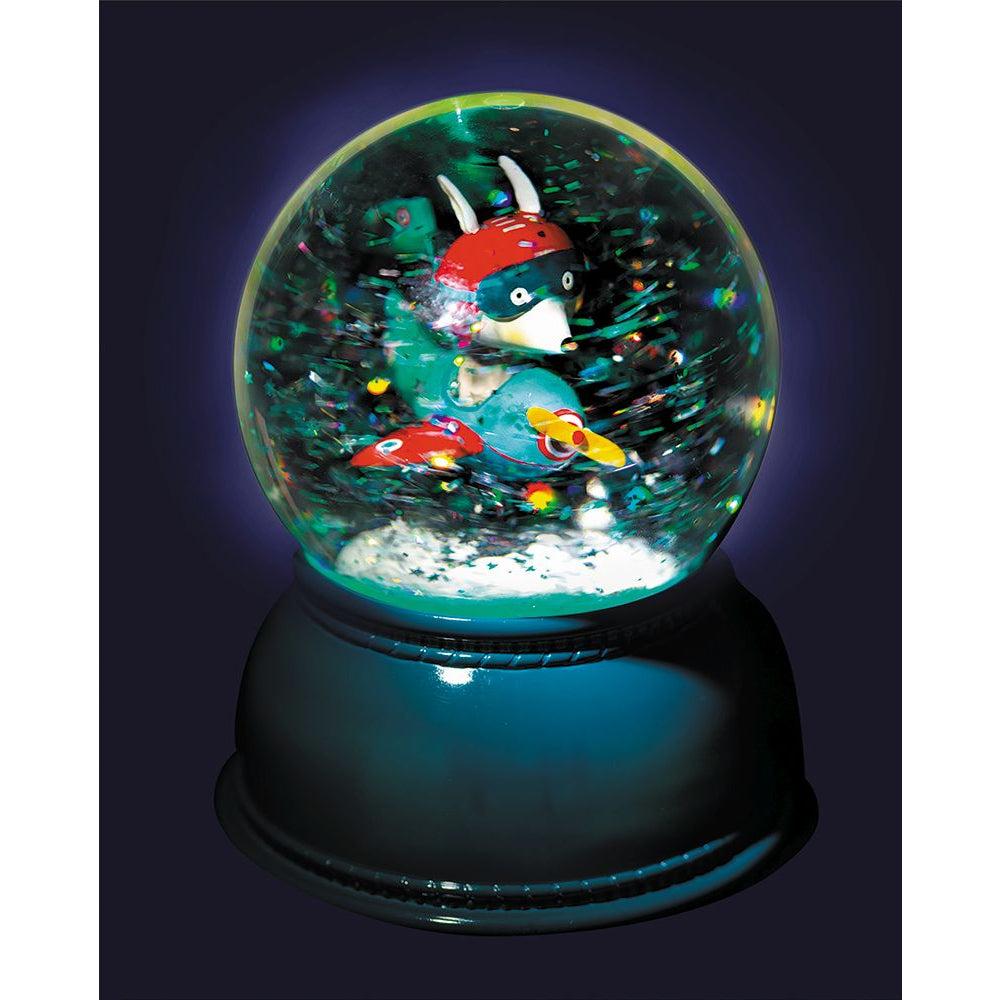 Djeco Nachtlicht Flugzeug – Magie und Bewegung in einer bezaubernden Schneekugel