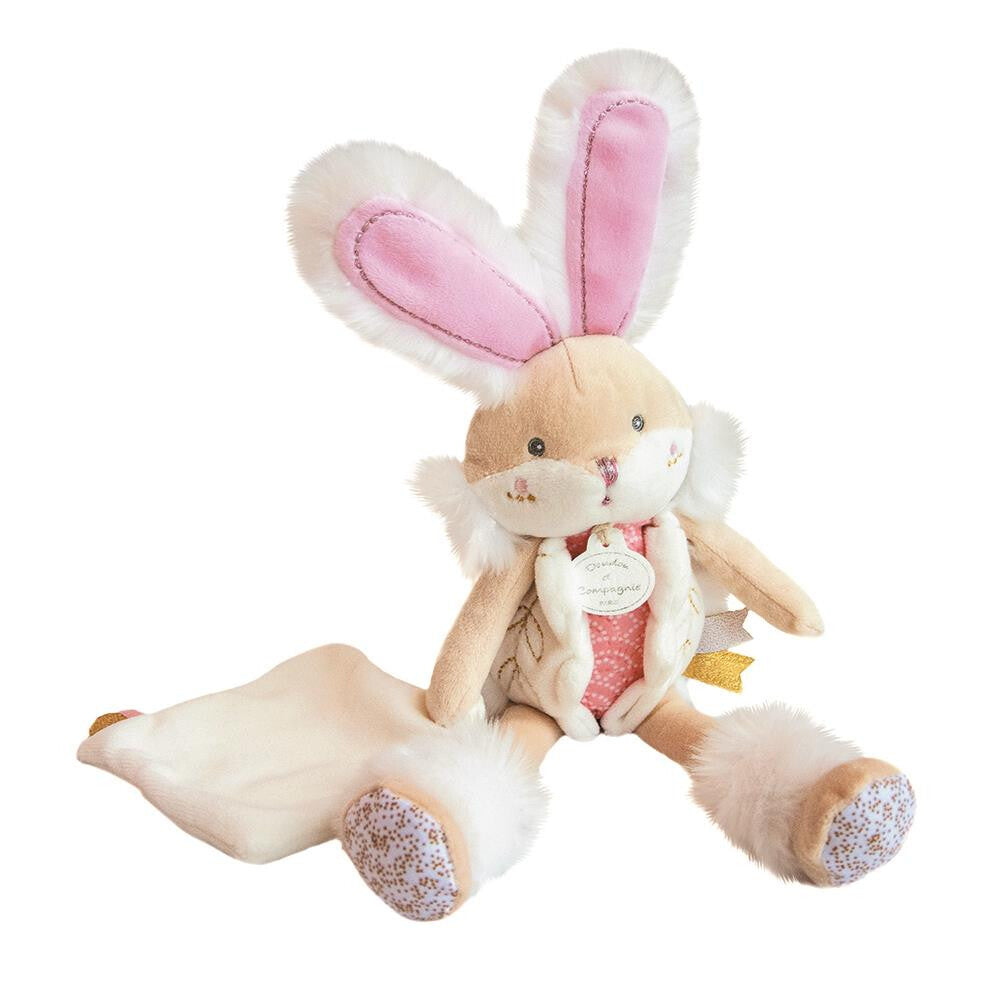 Doudou Hase mit Schmusetuch, Rosa, 31 cm