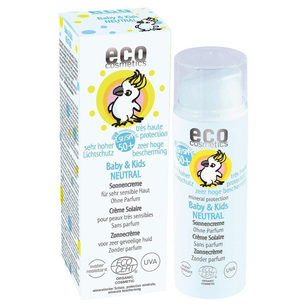 Eco Cosmetics Baby & Kids Sonnencreme LSF 50+ Neutral (50 ml) – Ohne Parfum