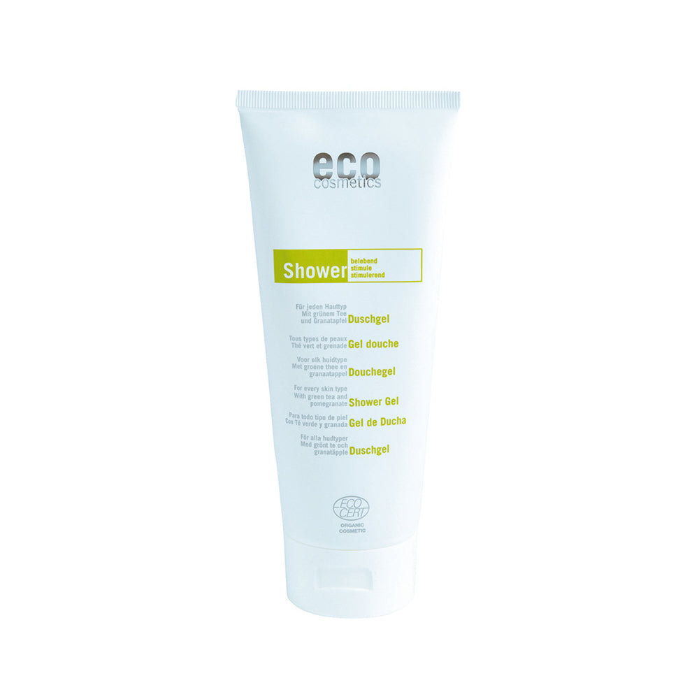 ECO Cosmetics Duschgel, 200 ml – Frische mit Grüner Tee und Granatapfel