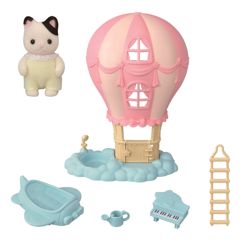 Sylvanian Families Baby Ballon Spielhaus – Luftige Abenteuer mit dem Tuxedo Katzen Baby
