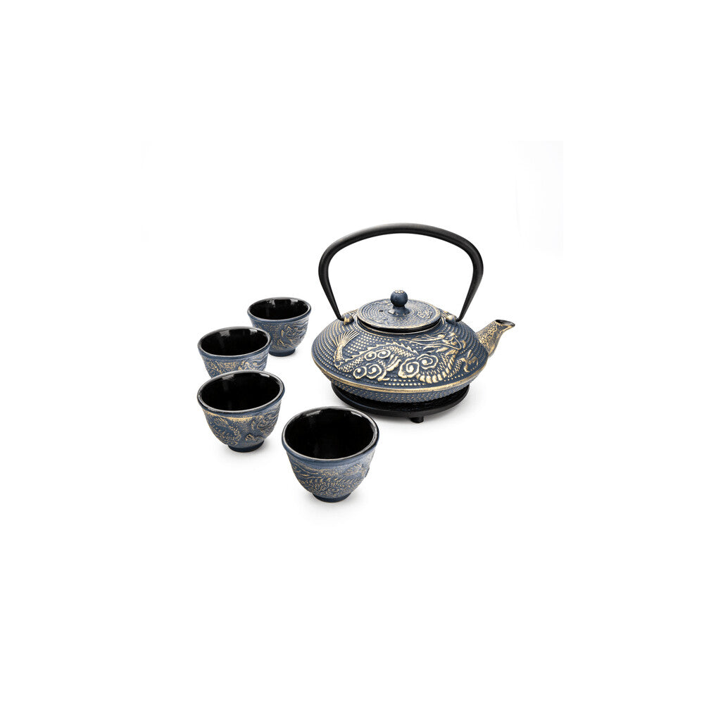 Teekannenset Goldener Drache – Eleganz und Tradition vereint