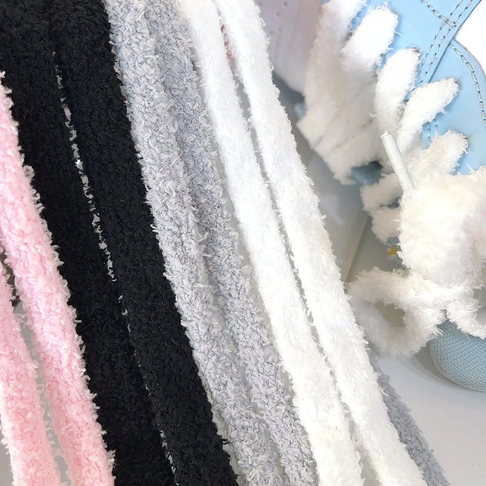 Fuzzy Laces Flat, Plüsch-Schnürsenkel