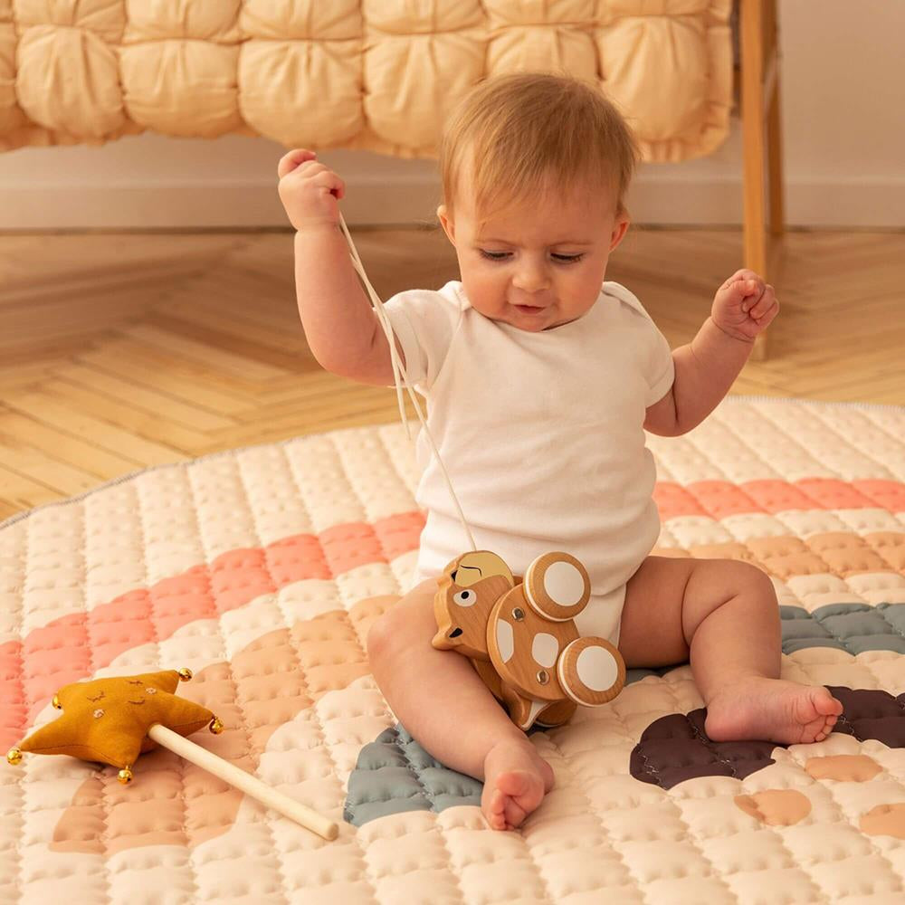 Hakuna Matte Gesteppte Krabbeldecke "Boho Rainbow" – Weich, stilvoll & sicher