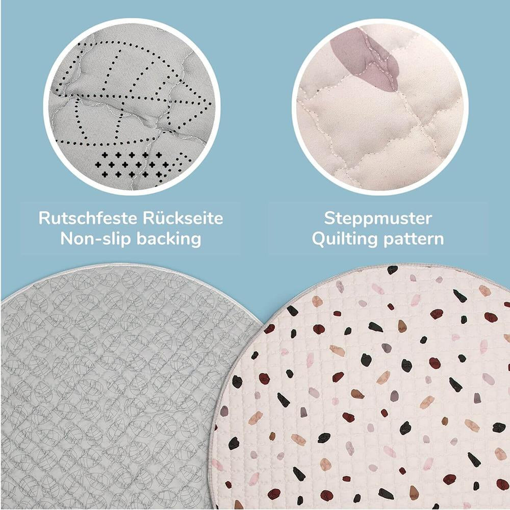 Hakuna Matte Gesteppte Krabbeldecke "Confetti" – Weich, sicher & spielerisch farbig
