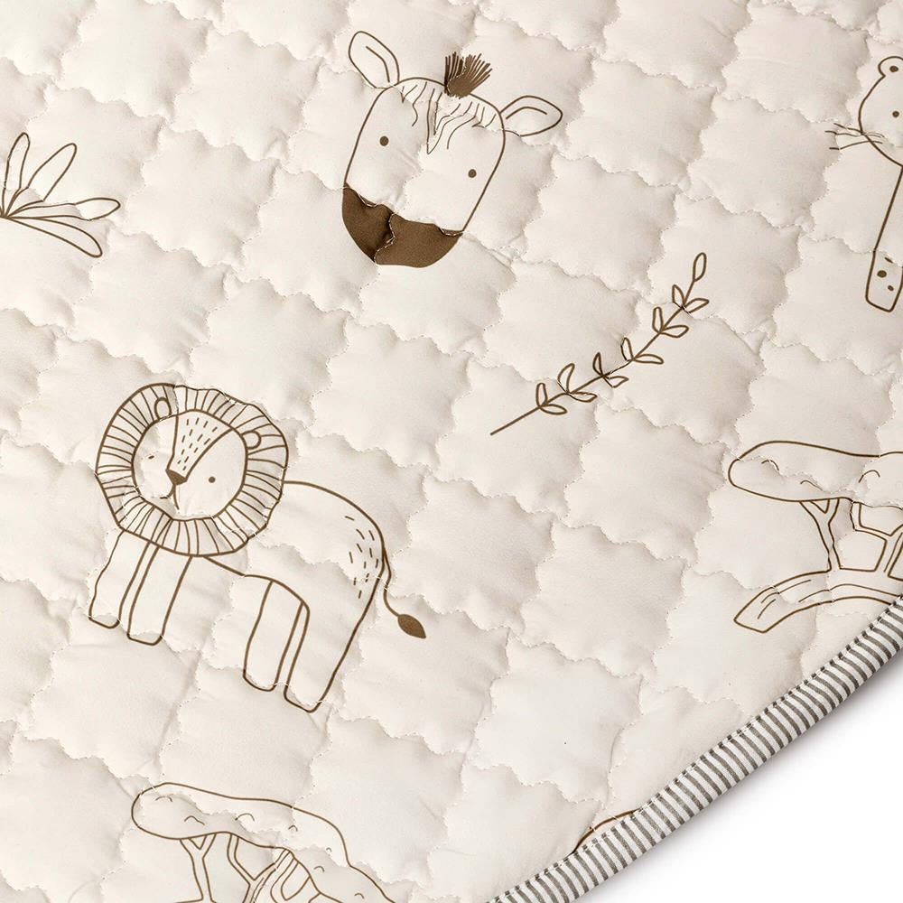 Hakuna Matte Gesteppte Krabbeldecke "Safari Animals" – Weich, sicher & stilvoll