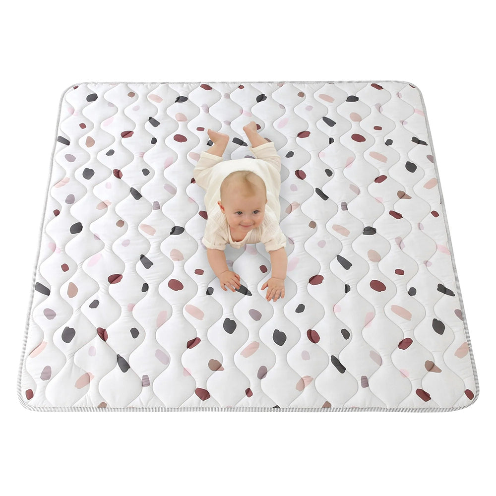 STILVOLL UND AMÜSANT – Baby Krabbeldecke im Unisex-Hygge-Design