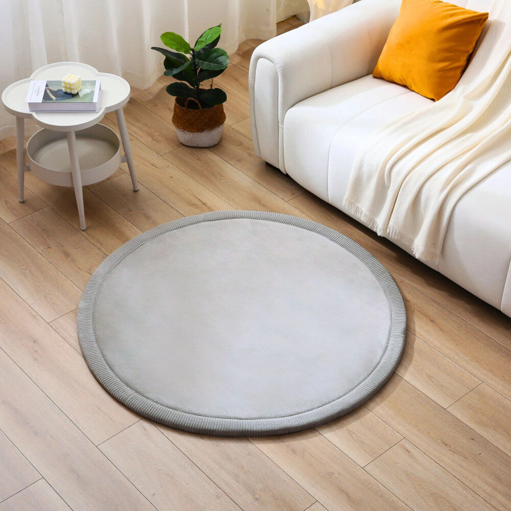 Samtmatte Wolke, rund, Grau