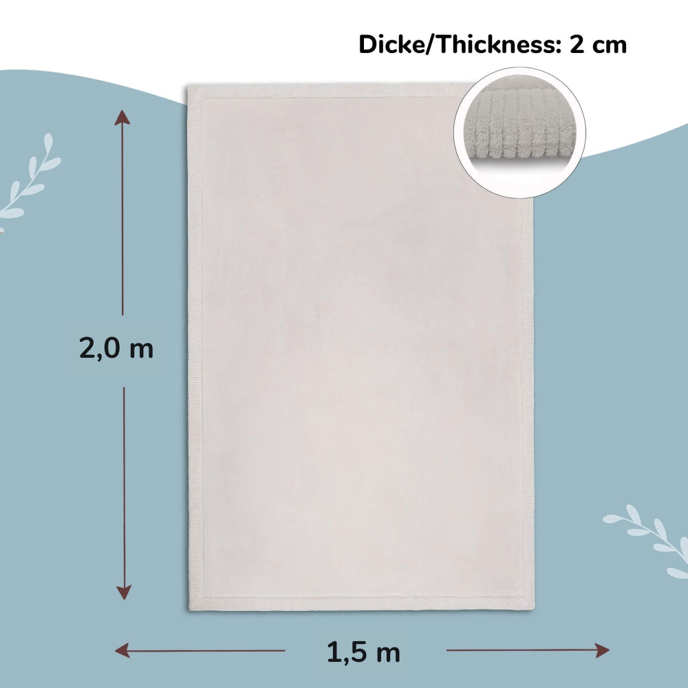 Hakuna Matte Samtmatte, Wolke mit Memory-Schaum – Grau (2 m x 1,5 m)
