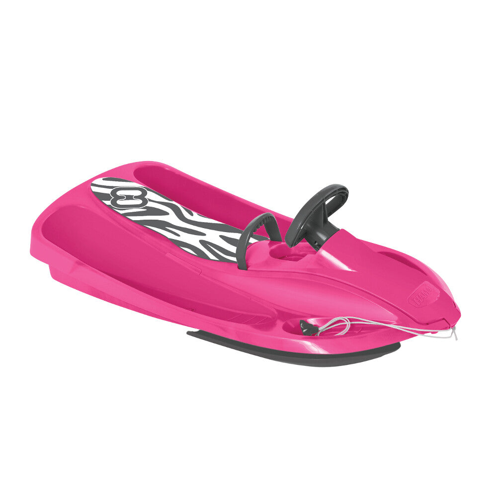 Hamax Sno Zebra Schlitten – Lenkbarer Bob für rasanten Schneespass (Pink)