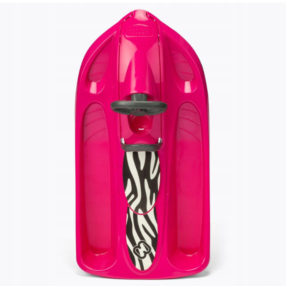 Hamax Sno Zebra Schlitten – Lenkbarer Bob für rasanten Schneespass (Pink)