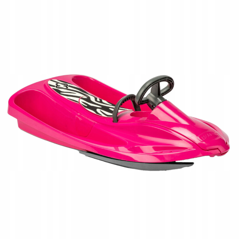 Hamax Sno Zebra Schlitten – Lenkbarer Bob für rasanten Schneespass (Pink)