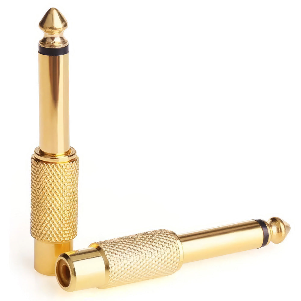 Kristallklarer Sound mit dem Jack (6.3 mm) Male zu Cinch Female Adapter – 2er-Set