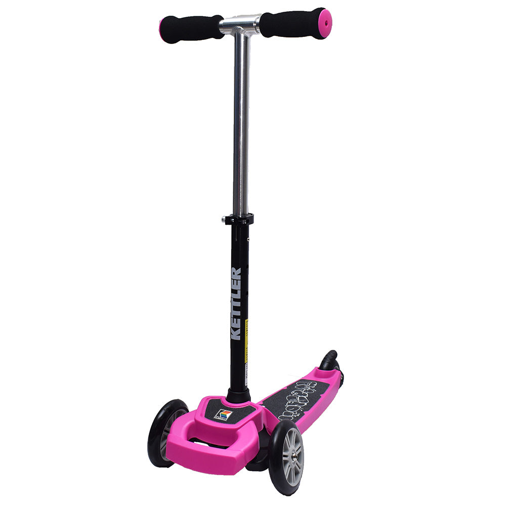Kettler ZAZZY Kinderscooter, fuchsia rot – Für aufregende Fahrabenteuer