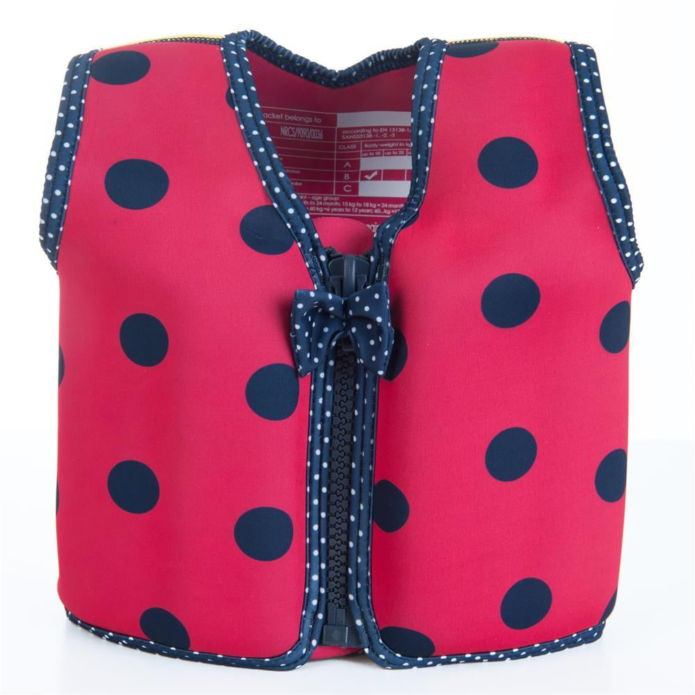 Konfidence Kinder-Schwimmweste pink mit Punkten, 18-36 Monate