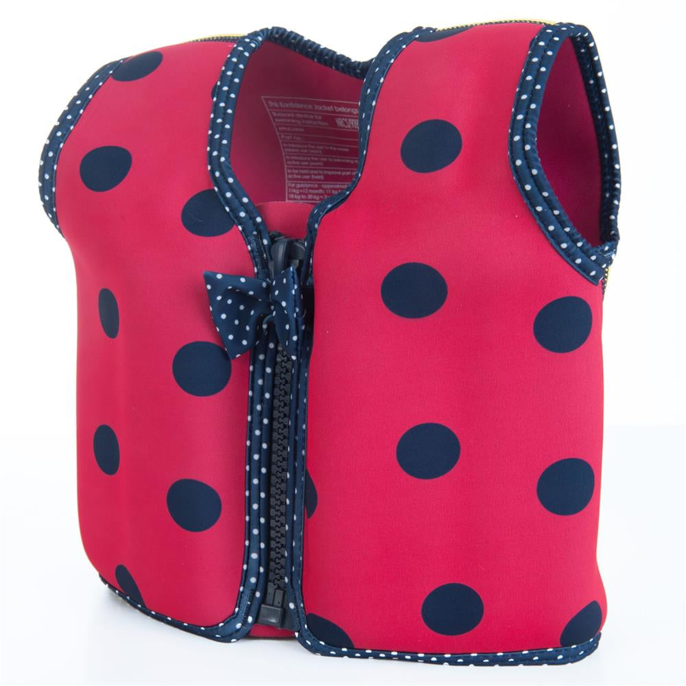 Konfidence Kinder-Schwimmweste pink mit Punkten, 18-36 Monate