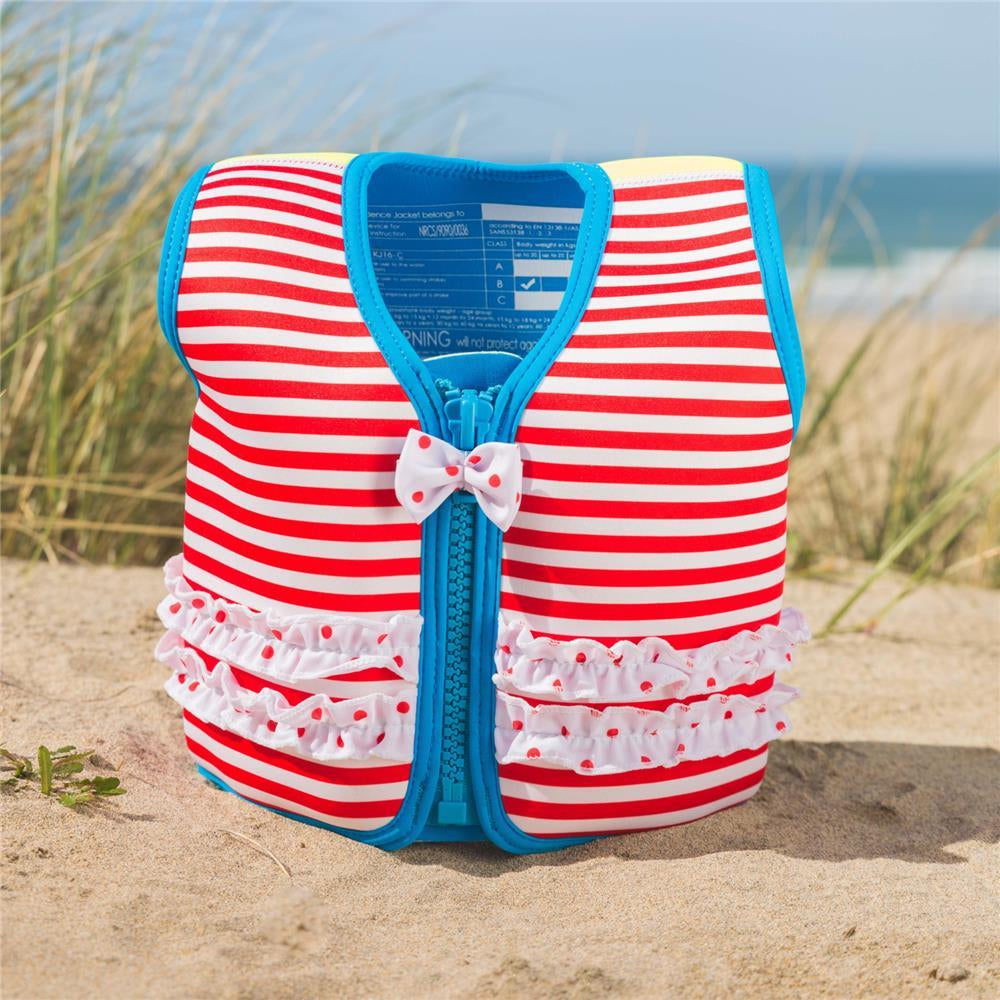 Konfidence Kinder-Schwimmweste rote Streifen, 18-36 Monate