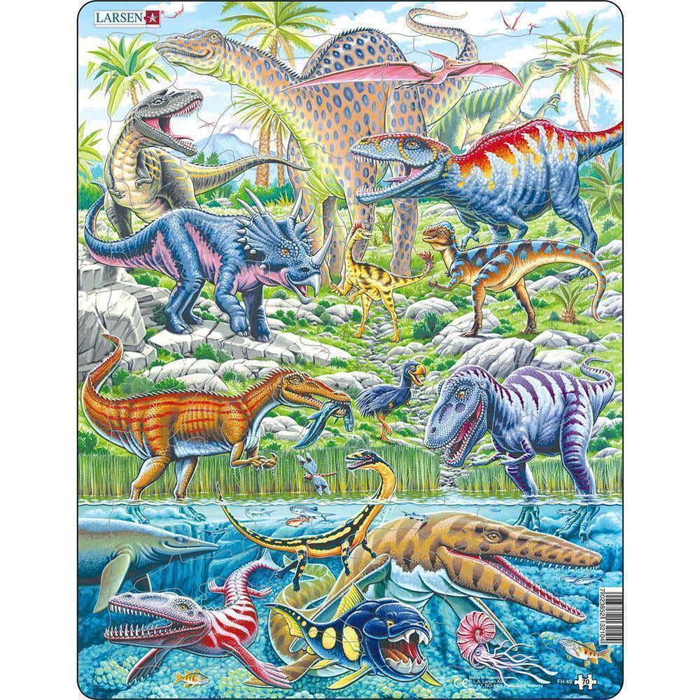 Larsen Puzzle „Dinosaurier – Fliegen, Laufen & Tauchen