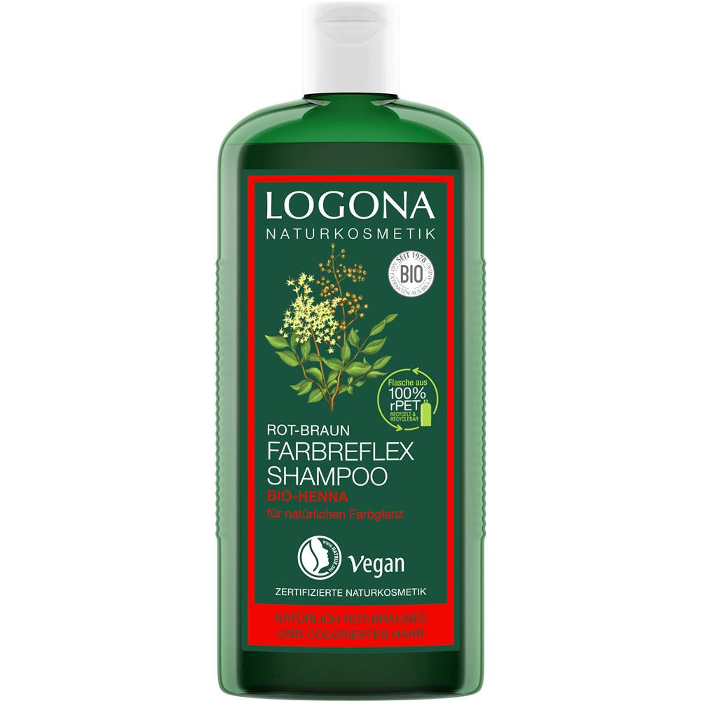 Logona Farbreflex Shampoo Rot-Braun mit Bio-Henna, 250 ml