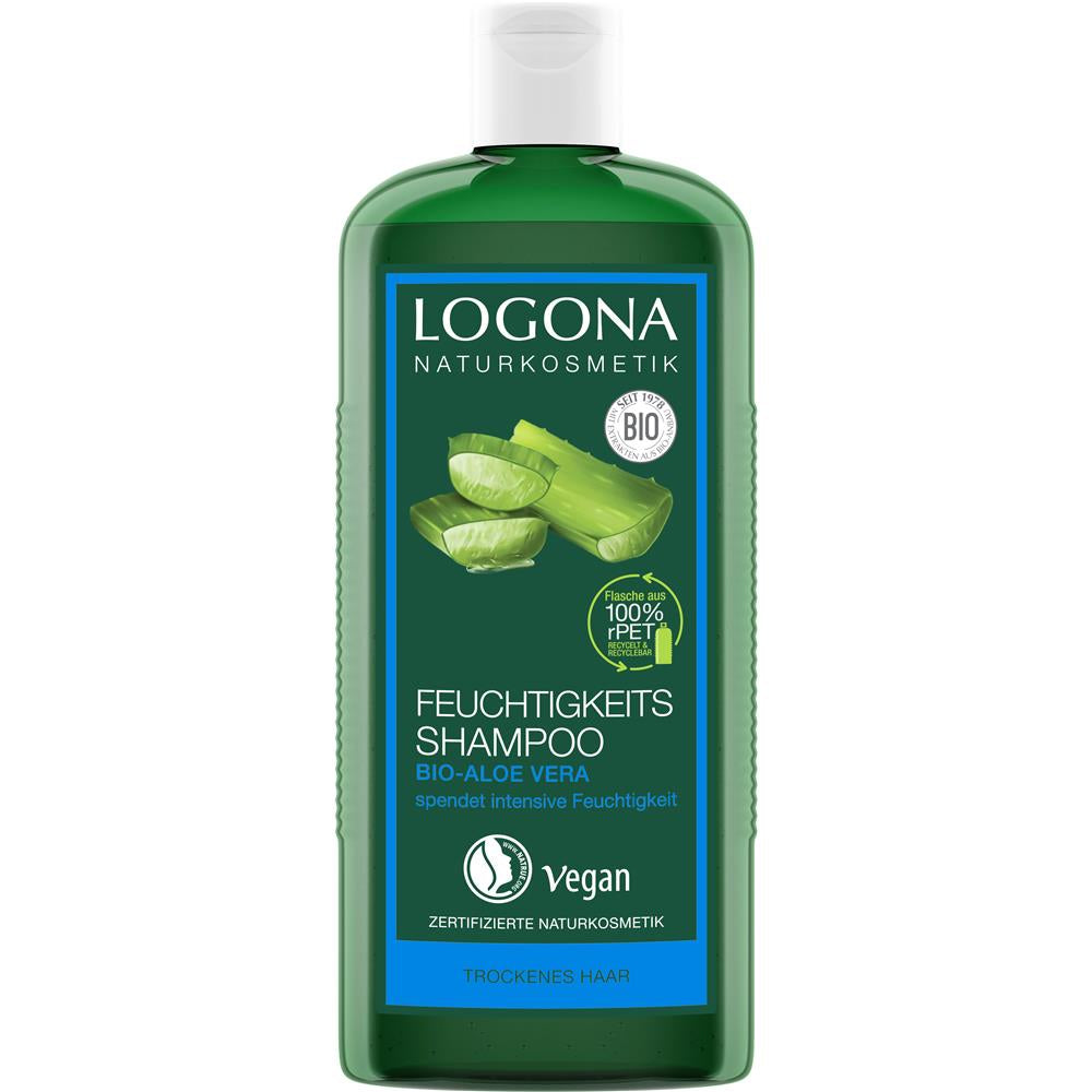 Logona Feuchtigkeits-Shampoo Bio-Aloe Vera, 250 ml – Sanfte Pflege für trockene und strapazierte Haare