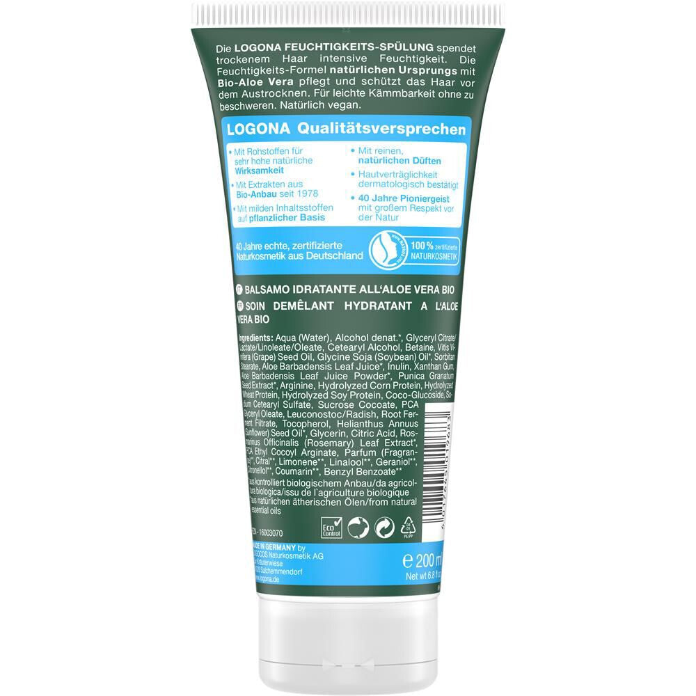 Logona Spülung Aloe Vera Feuchtigkeits-Spülung, 200 ml