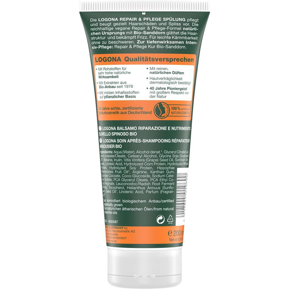 Logona Spülung Sanddorn Repair & Pflege, 200 ml