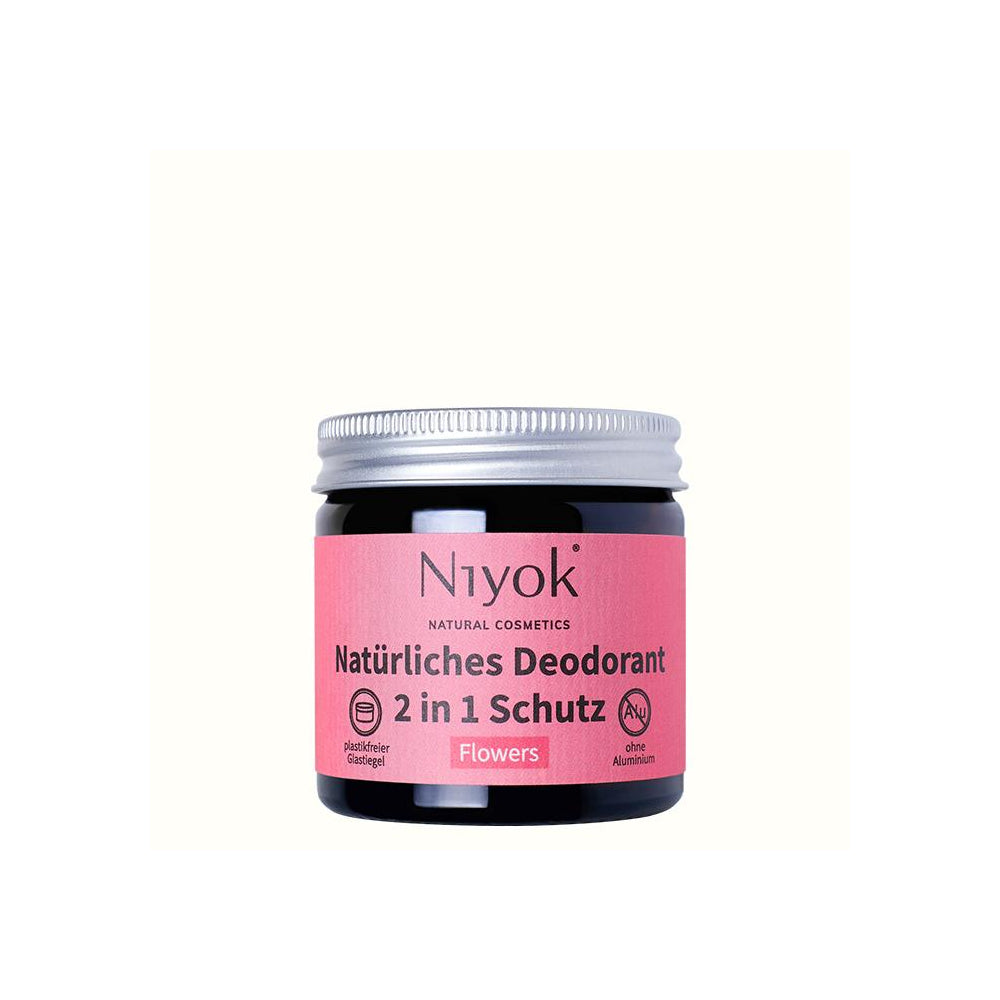 Niyok 2in1 Deodorant Flowers, 40 ml – Natürliche Frische mit floralen Noten