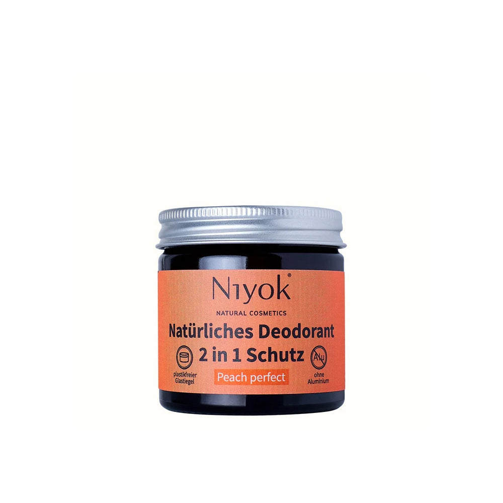 Niyok 2in1 Deodorant Peach Perfect, 40 ml – Fruchtige Frische mit Pfirsich und Aprikose