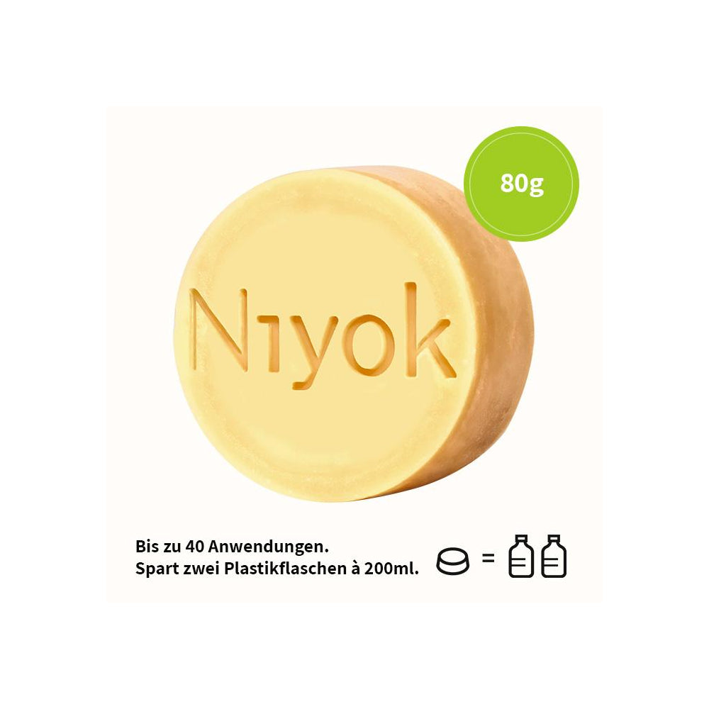 Niyok 2in1 Festes Shampoo + Conditioner – Green Touch, 80 g