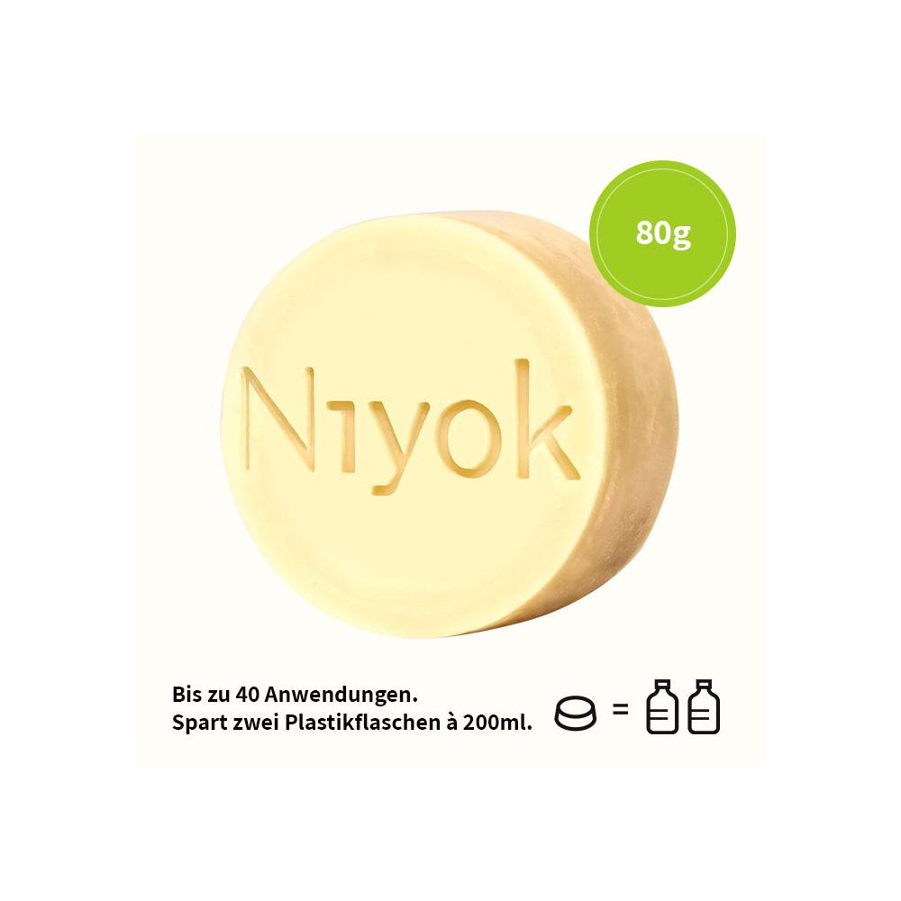 Niyok Feste Dusche & Pflege Green Touch, 80 g – Nachhaltige Pflege für Haut und Sinne