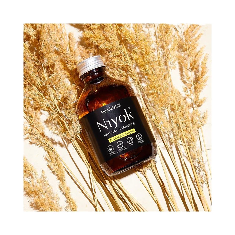 Niyok Mundziehöl aus Kokosöl – Zitronengras & Ingwer, 200 ml